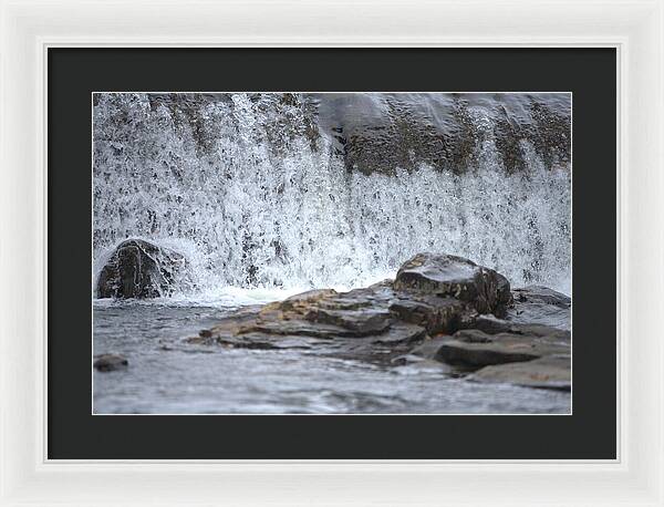 Waterfall Detailed New Hampshire - Framed Print