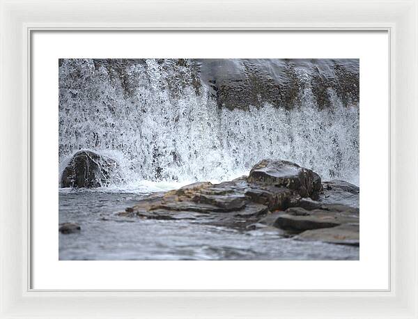 Waterfall Detailed New Hampshire - Framed Print