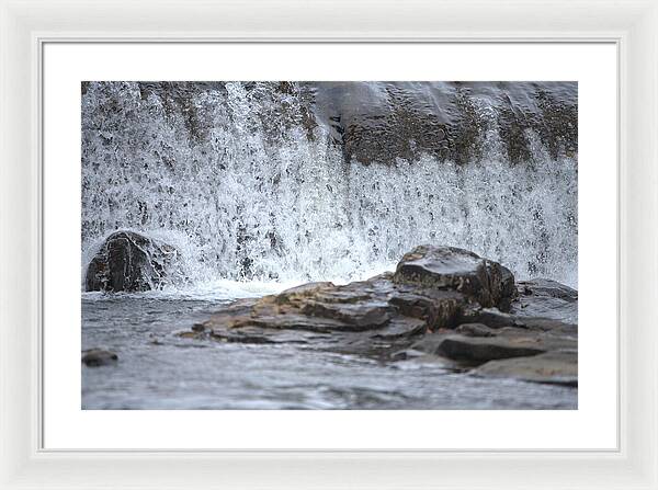 Waterfall Detailed New Hampshire - Framed Print