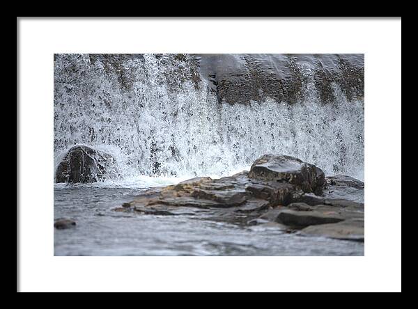 Waterfall Detailed New Hampshire - Framed Print