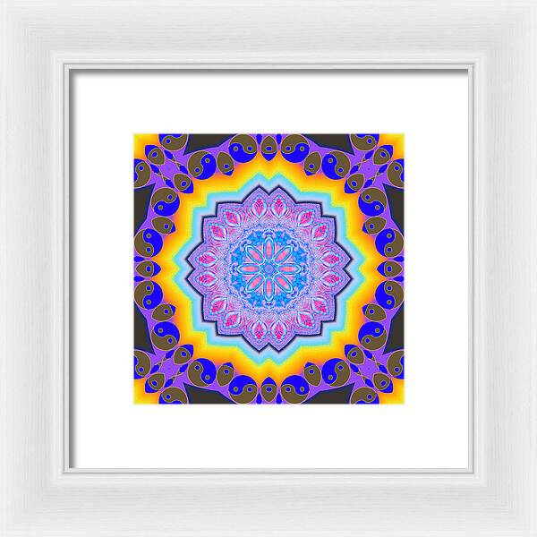 Ying Yang Mandala - Framed Print