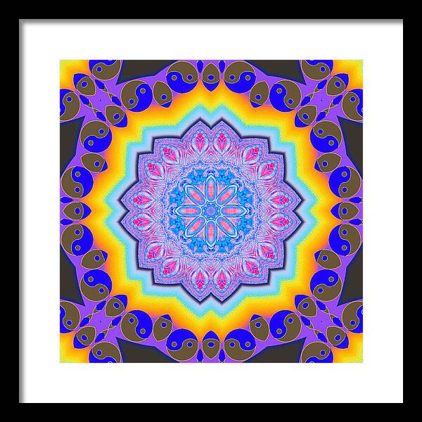 Ying Yang Mandala - Framed Print